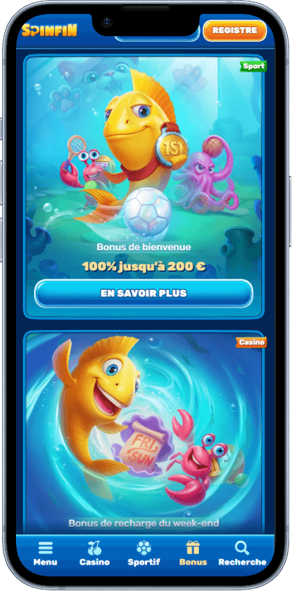 Spinfin Casino Bonus